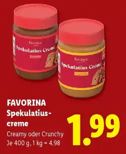 Lidl Favorina Spekulatius-Creme Angebot