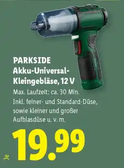 Lidl Parkside Akku-Universal-Kleingebläse, 12 V Angebot