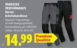 Lidl Parkside Performance Herren Arbeitsbundhose Angebot