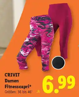 Lidl CRIVIT Damen Fitnesscapri Angebot