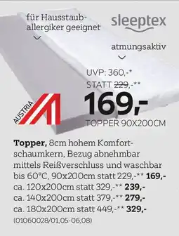 XXXLutz Sleeptex topper Angebot