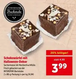 Interspar Schokowürfel mit Halloween-Dekor Angebot