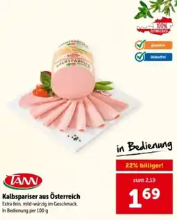 Interspar TANN Kalbspariser aus Österreich Angebot