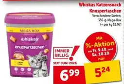 Interspar Whiskas Knuspertaschen Angebot