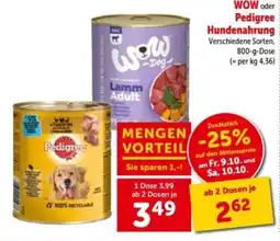 Interspar WOW oder Pedigree Hundenahrung Angebot