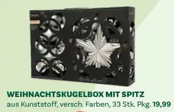 Weihnachtskugelbox mit Spitz