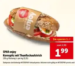 Interspar SPAR enjoy Kornspitz mit Thunfischaufstrich Angebot