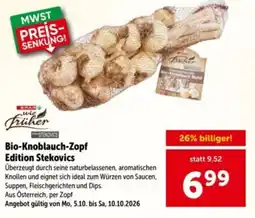 Interspar Bio-Knoblauch-Zopf Edition Stekovics Angebot
