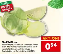 Interspar SPAR Weißkraut Angebot
