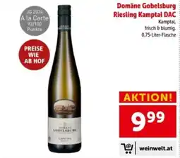 Interspar Domäne Gobelsburg Riesling Kamptal DAC Angebot