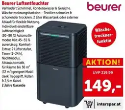 Interspar Beurer Luftentfeuchter Angebot