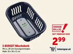 Interspar S-BUDGET Wäschekorb Angebot