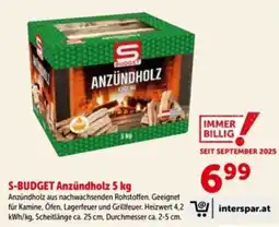 Interspar S-Budget Anzündholz Angebot
