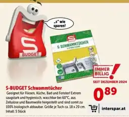 Interspar S-Budget Schwammtücher Angebot