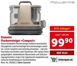 Interspar Rowenta Fleckenreiniger »Compact« Angebot