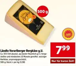 Interspar Ländle Vorarlberger Bergkäse g.U. Angebot