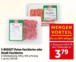 Interspar S-BUDGET Puten-Faschiertes oder Hendl-Faschiertes Angebot