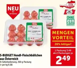 Interspar S-Budget Hendl-Fleischbällchen Angebot