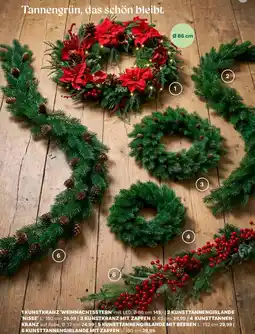 Bellaflora Kunstkranz 'Weihnachtsstern' mit LED Angebot