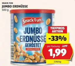 Hofer Snack Fun Jumbo Erdnüsse Angebot