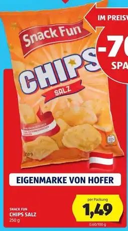 Hofer Snack Fun Chips Salz Angebot