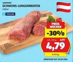 Hofer Sonnhof Schweins-Lungenbraten natur Angebot
