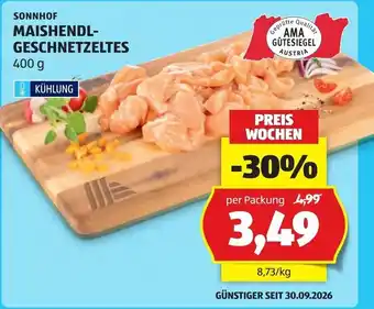 Hofer Sonnhof Maishendl-Geschnetzeltes Angebot