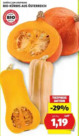 Hofer Bio-Kürbis aus Österreich Angebot