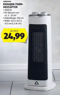 Hofer Ambiano Keramik-Turm-Heizlüfter Angebot