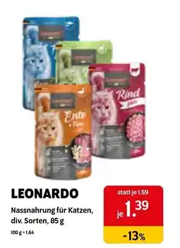 Das Futterhaus Leonardo Nassnahrung für Katzen Angebot
