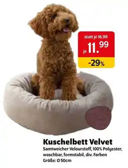 Das Futterhaus Kuschelbett Velvet Angebot