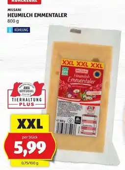 Hofer Milsani Heumilch Emmentaler Angebot