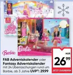 Maximarkt Barbie FAB Adventskalender oder Fantasy Adventskalender Angebot