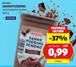 Hofer Milsani Sahne Pudding Schoko Angebot