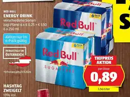 Hofer Red Bull Energy Drink Angebot