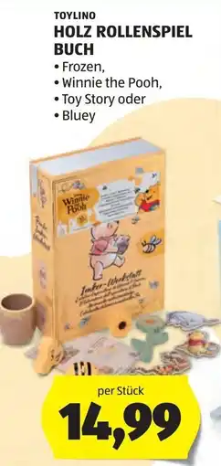 Hofer TOYLINO HOLZ ROLLENSPIEL BUCH Angebot