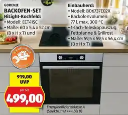 Hofer GORENJE BACKOFEN-SET Angebot