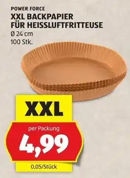 Hofer Power Force XXL Backpapier für Heissluftfritteuse Angebot