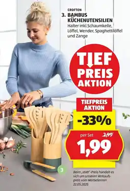Hofer Crofton Bambus Küchenutensilien Angebot