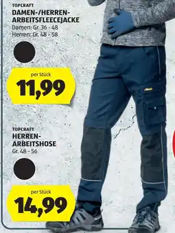 Hofer Topcraft Damen-/Herren-Arbeitsfleecejacke Angebot