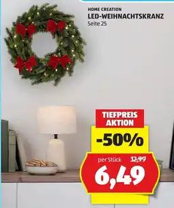 Hofer Home Creation LED-Weihnachtskranz Angebot
