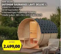 Hofer Home Deluxe Outdoor Saunafass Lahti Deluxe L Angebot