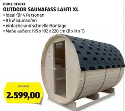 Hofer Home Deluxe Outdoor Saunafass Lahti XL Angebot
