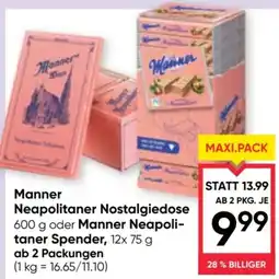 Maximarkt Manner Neapolitaner Nostalgiedose Angebot