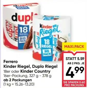 Ferrero Kinder Riegel, Duplo Riegel