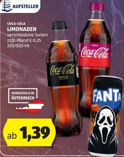 Hofer Coca-Cola Limonaden Angebot