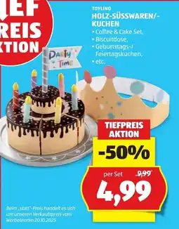 Hofer Toylinos Holz-Süsswaren-/Kuchen Angebot