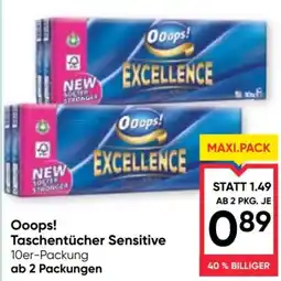 Maximarkt Ooops! Taschentücher Sensitive Angebot