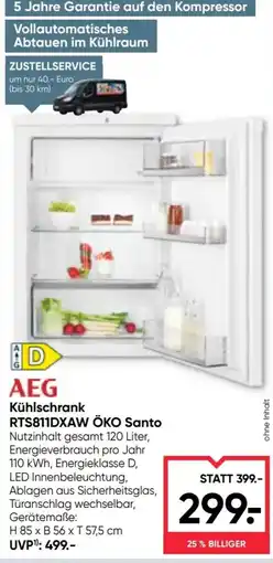Maximarkt AEG Kühlschrank RTS81DXAW ÖKO Santo Angebot