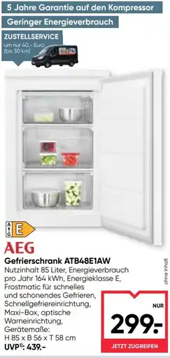 Maximarkt AEG Gefrierschrank ATB48E1AW Angebot